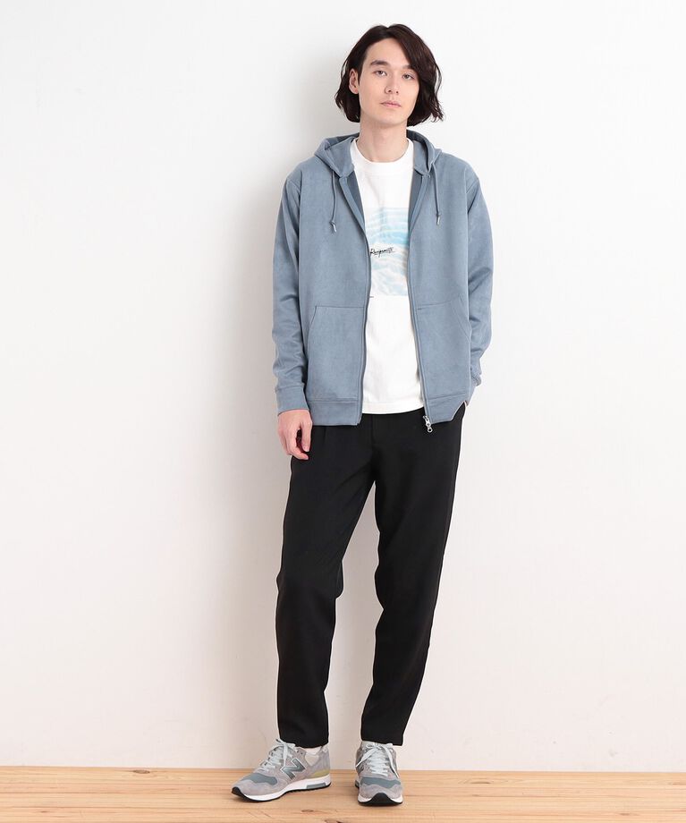 THE SHOP TK「スウェードタッチダンボールジップパーカー」|パーカー|