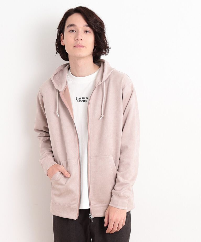 THE SHOP TK「スウェードタッチダンボールジップパーカー」|パーカー|