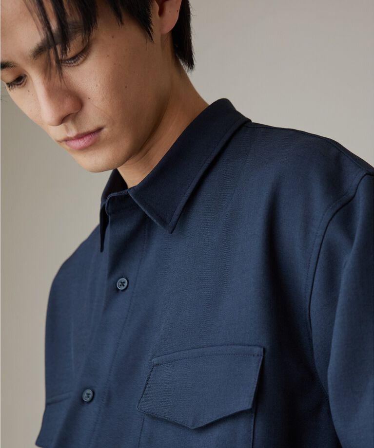 THE SHOP TK「【CAVIAN/キャビアン】リサイクルシャークスキンダブルフラップシャツ セットアップ可」|シャツ・ブラウス|