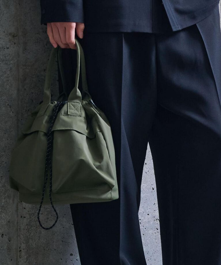 THE SHOP TK「【Begin6月号掲載】2WAY巾着ショルダーバック」|ショルダー・メッセンジャー|オリーブグリーン(0