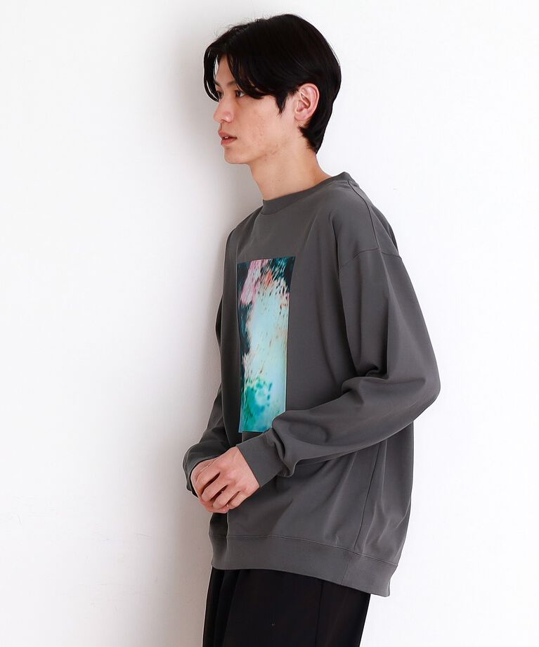 THE SHOP TK「プリントリブ長袖Tシャツ」|Tシャツ・カットソー|