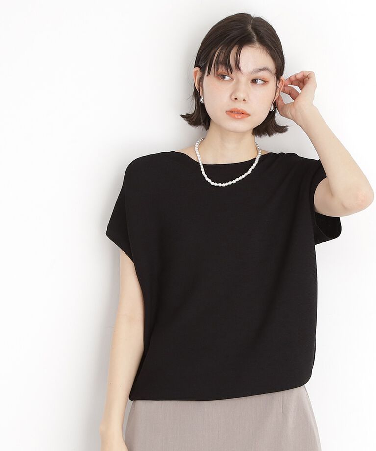 THE SHOP TK「【近藤千尋さん&宮城舞さん着用】美人フレンチニット/8色展開/WEB限定カラー/洗濯機OK/毛玉にな」|ニット・セーター|ブラック(019)
