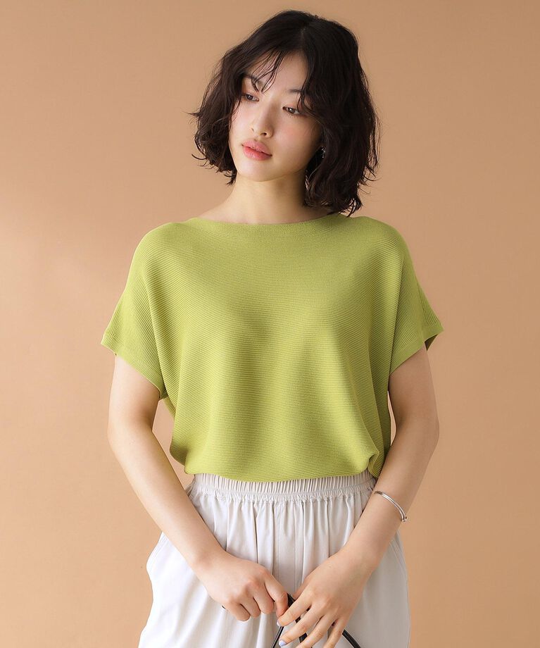 THE SHOP TK「【近藤千尋さん&宮城舞さん着用】美人フレンチニット/8色展開/WEB限定カラー/洗濯機OK/毛玉にな」|ニット・セーター|グリーン(025)