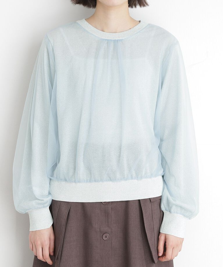 THE SHOP TK「チュール×ラメニット【洗える】」|ニット・セーター|
