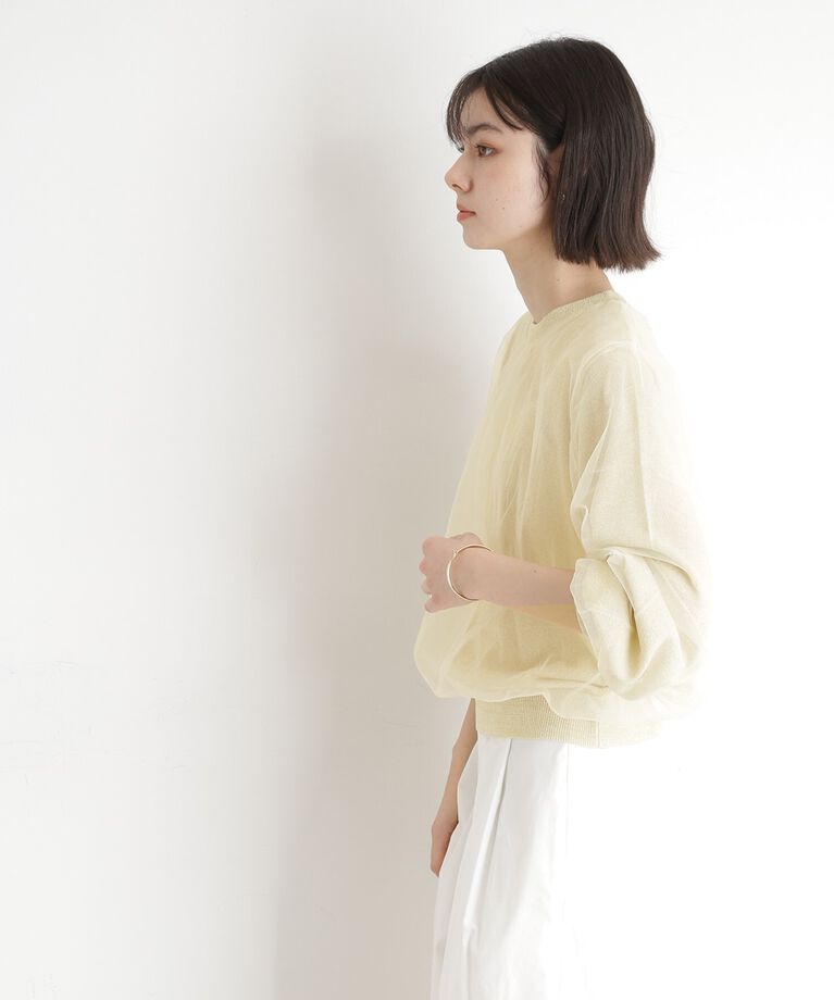 THE SHOP TK「チュール×ラメニット【洗える】」|ニット・セーター|