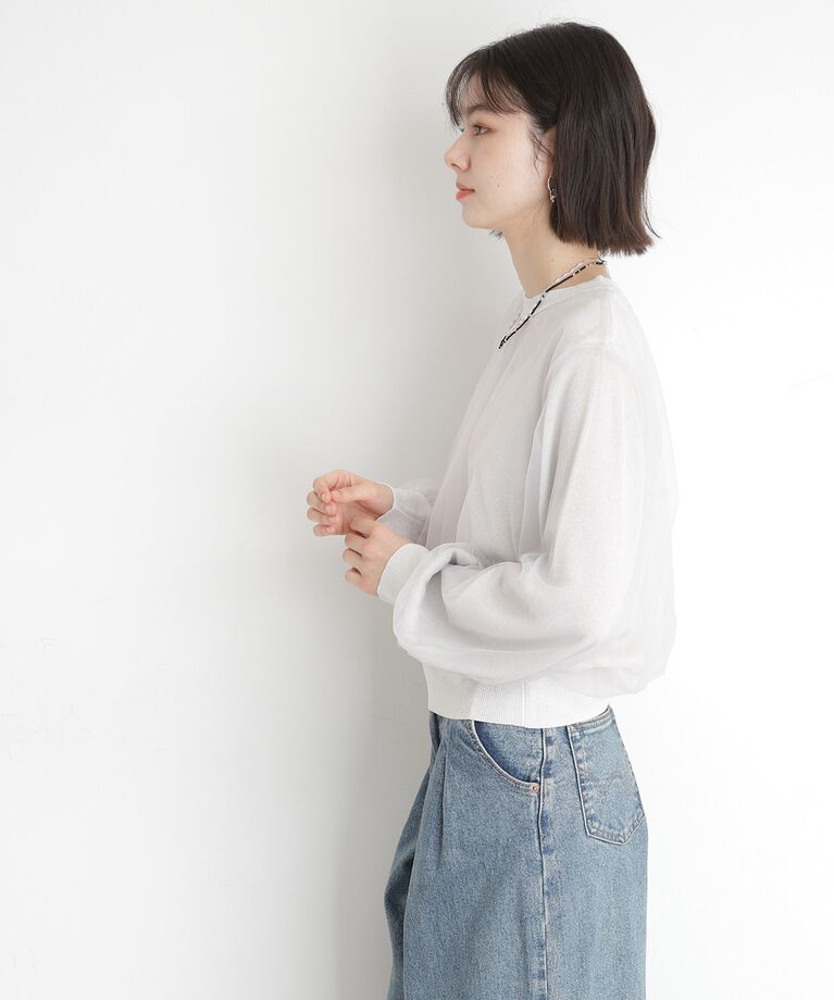THE SHOP TK「チュール×ラメニット【洗える】」|ニット・セーター|