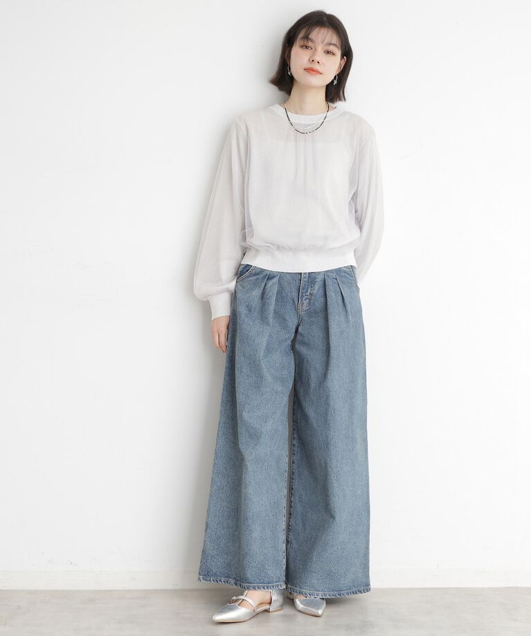 THE SHOP TK「チュール×ラメニット【洗える】」|ニット・セーター|