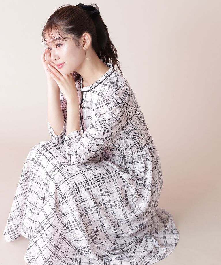  「オータムカラープリントワンピース」|ワンピース|