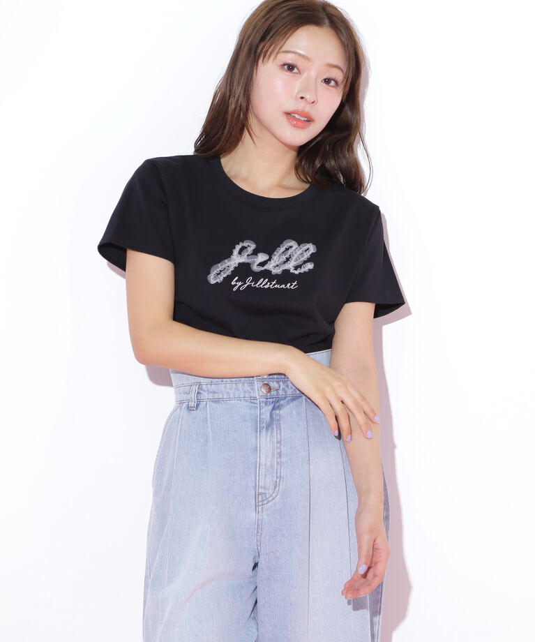  「チュールフリルロゴTシャツ」|Tシャツ・カットソー|