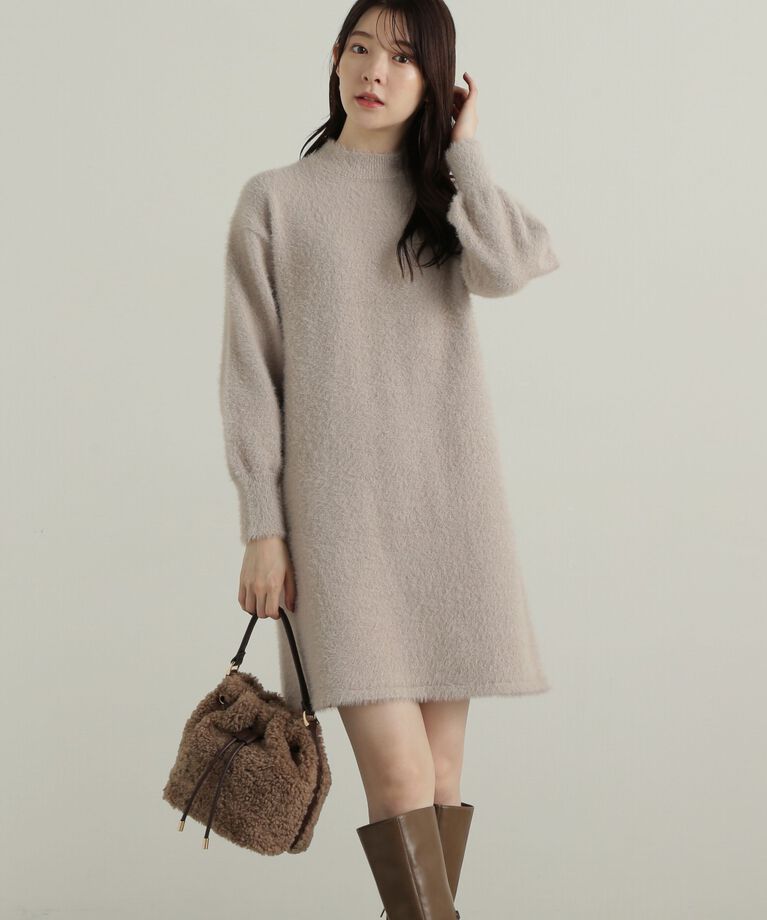 PROPORTION BODY DRESSING「ラメフェザーミニワンピース」|ワンピース|