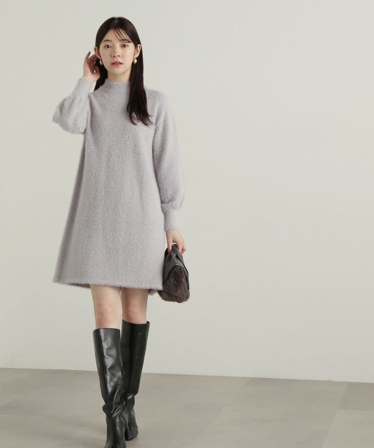 PROPORTION BODY DRESSING「ラメフェザーミニワンピース」|ワンピース|ラベンダー