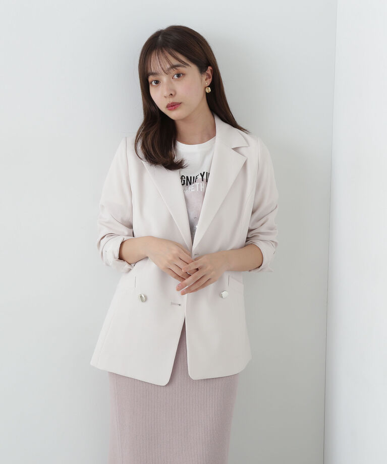 PROPORTION BODY DRESSING「裾シアーペプラムニットセットアップ」|ワンピース|