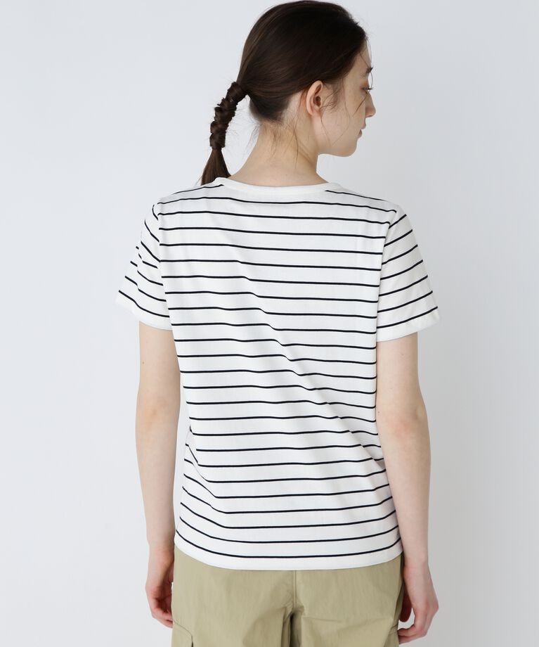 「◆オーガニック綿天竺半袖ボーダーＴシャツ」|Tシャツ・カットソー|