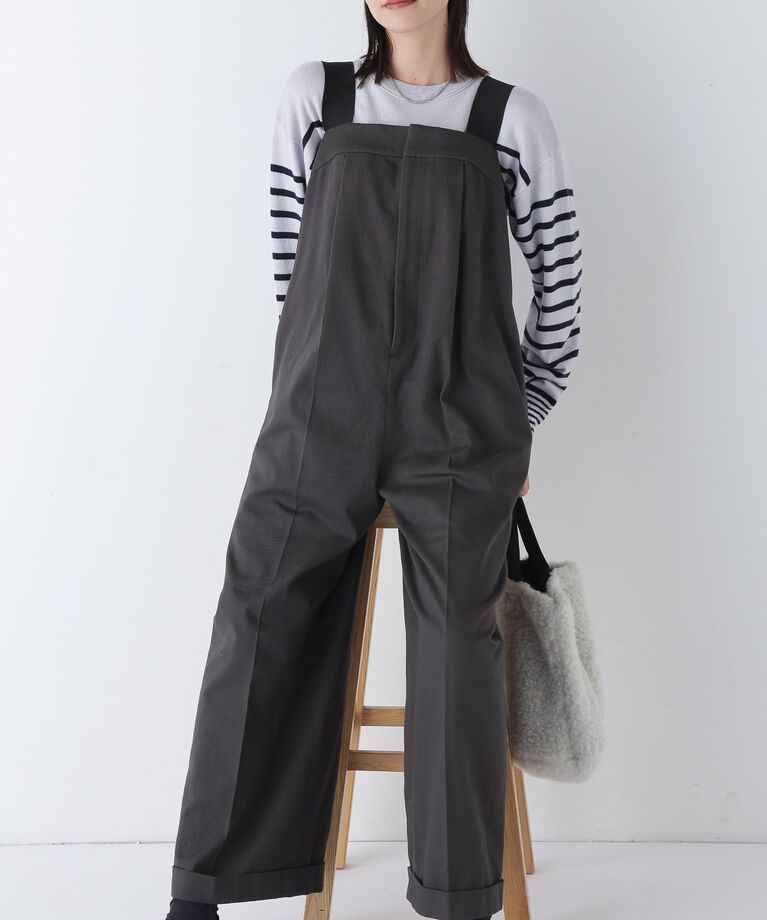  「◆カツラギ吊り付きバストパンツ」|ワンピース|チャコール1