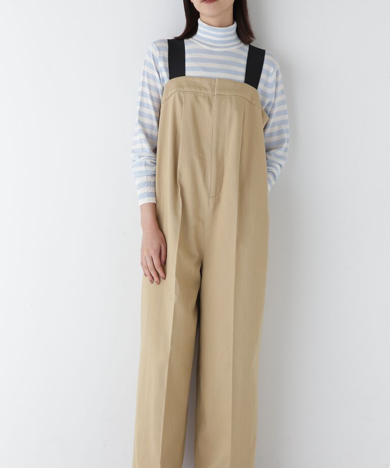  「◆カツラギ吊り付きバストパンツ」|ワンピース|ベージュ
