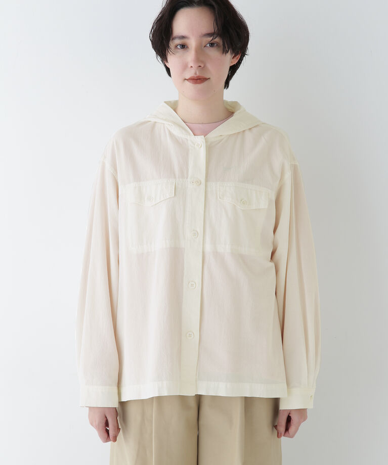  「◆製品染めフーディーブラウス」|シャツ・ブラウス|