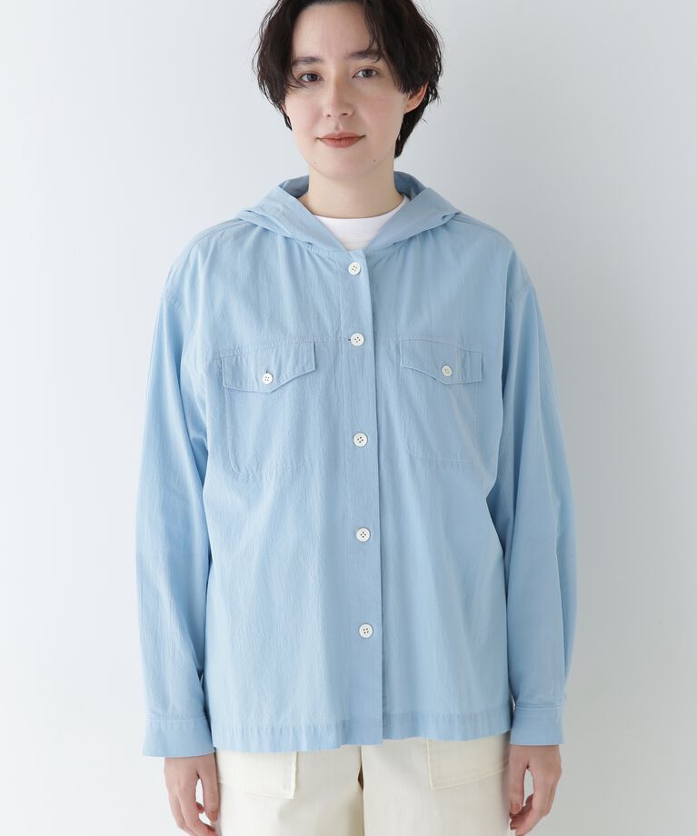  「◆製品染めフーディーブラウス」|シャツ・ブラウス|