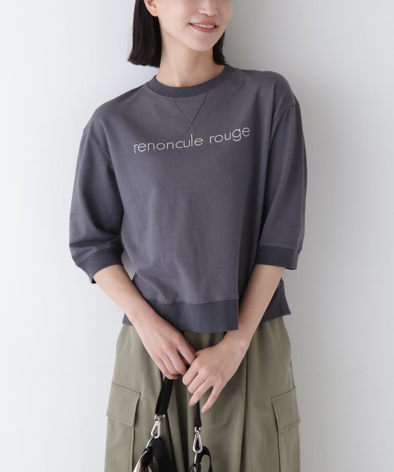  「◆ロゴトレーナー」|Tシャツ・カットソー|チャコール1
