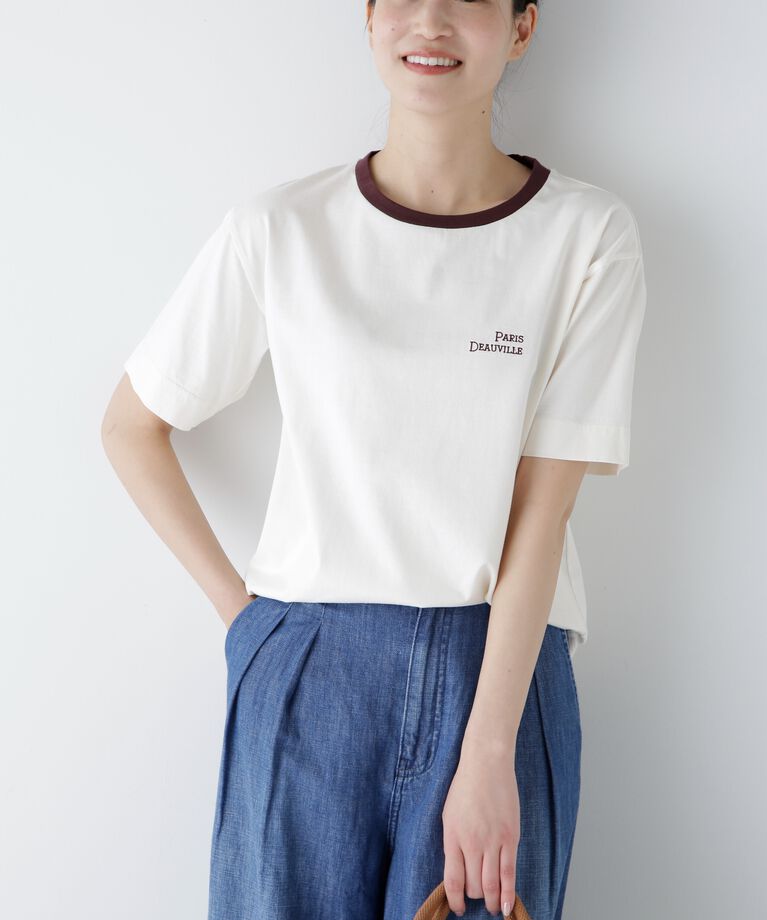  「◆シルケット天竺Ｔシャツ」|Tシャツ・カットソー|エクリュ1