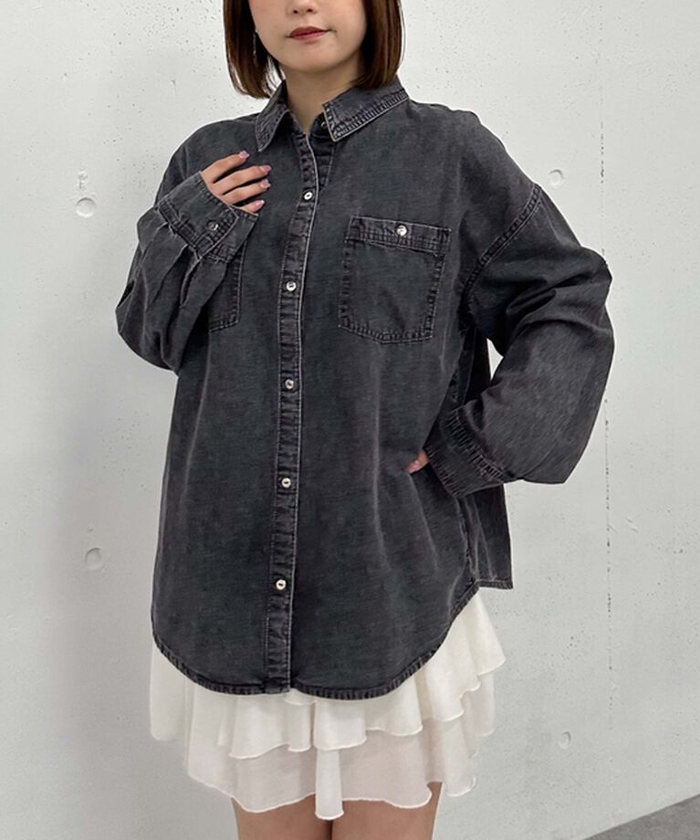 archives「デニムミドルシャツ」|シャツ・ブラウス|GRAY