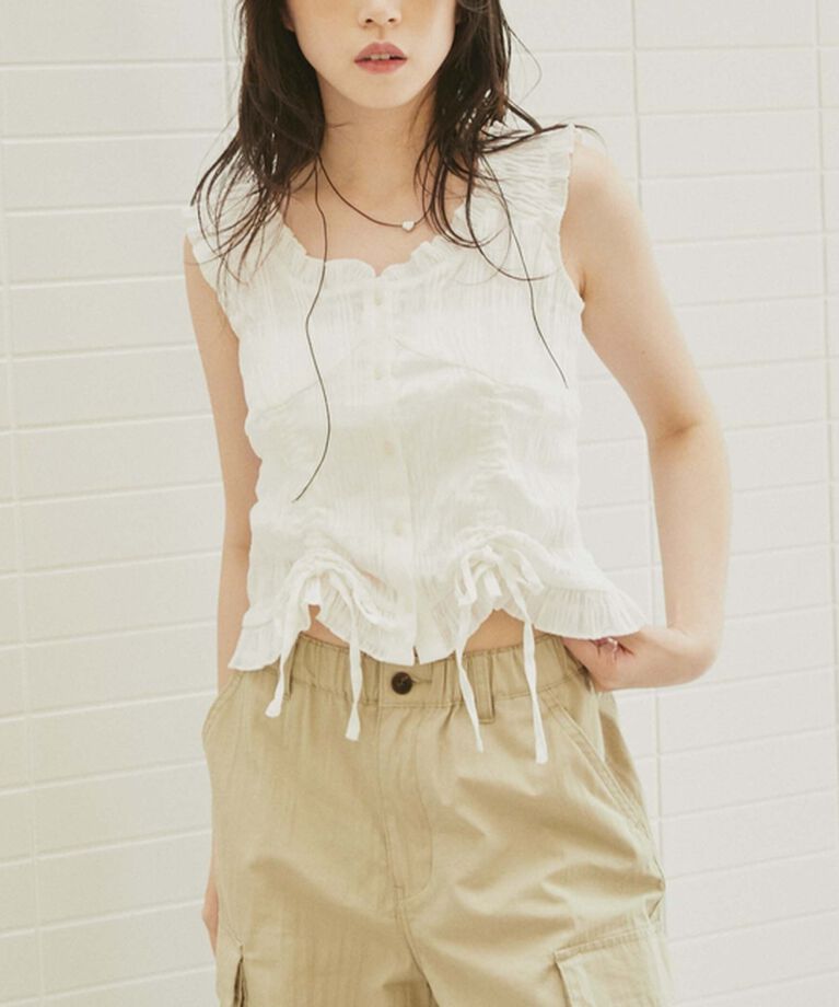 archives「２ｗａｙコットンドロストブラウス」|シャツ・ブラウス|OFF WHITE