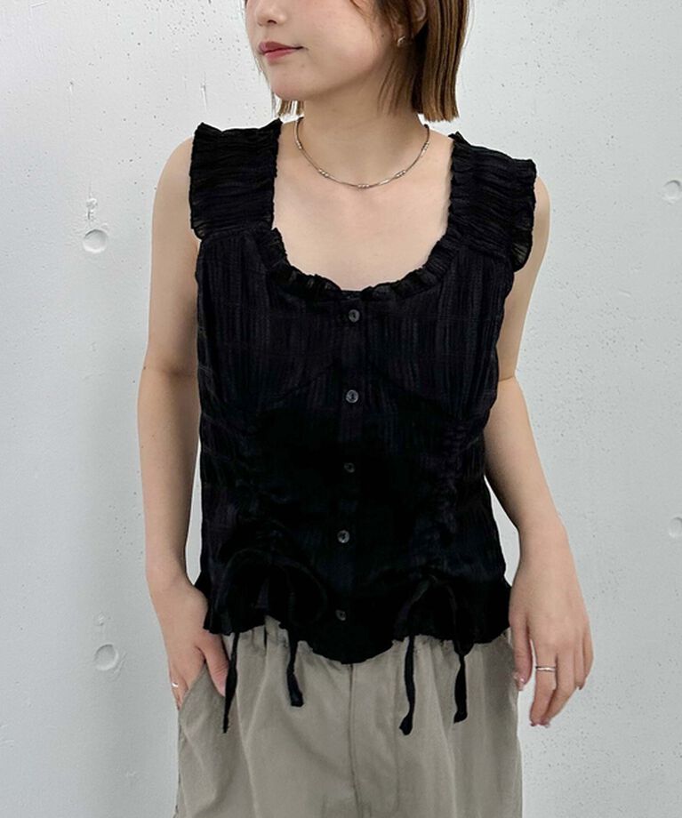 archives「２ｗａｙコットンドロストブラウス」|シャツ・ブラウス|BLACK