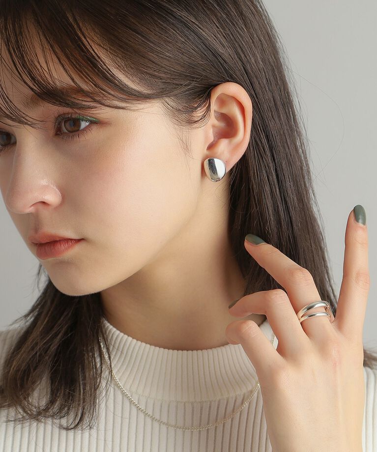 COCOSHNIK ONKITSCH「シルバー ホロウピアス Dシェイプ」|ピアス|