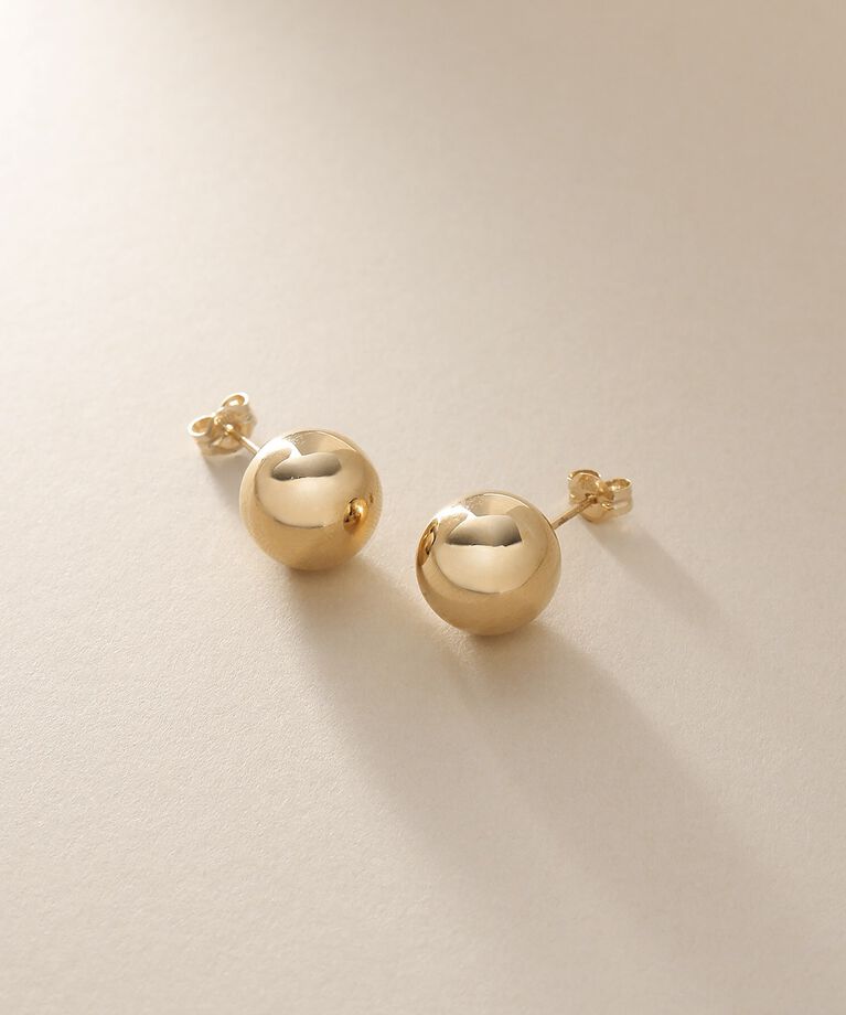 COCOSHNIK「K10中空ボール スタッドピアスL」|ピアス|