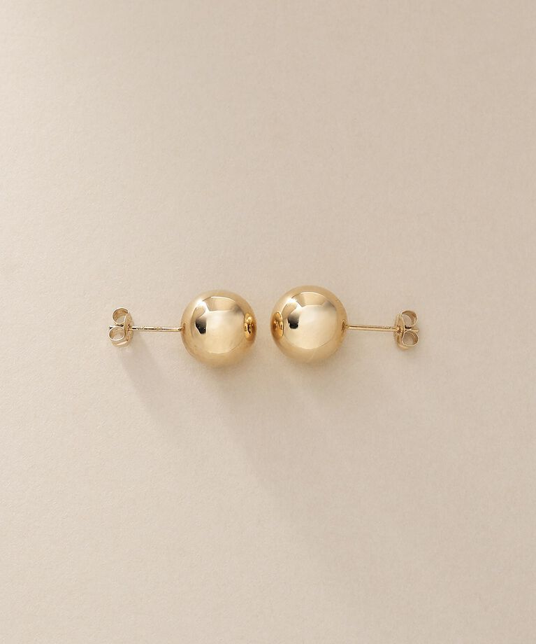COCOSHNIK「K10中空ボール スタッドピアスL」|ピアス|