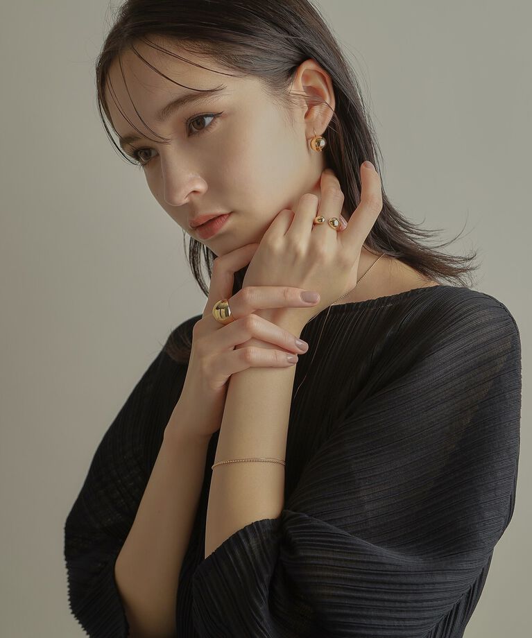 COCOSHNIK「K10ボール×キヘイレイヤード ブレスレット」|ブレスレット・バングル|