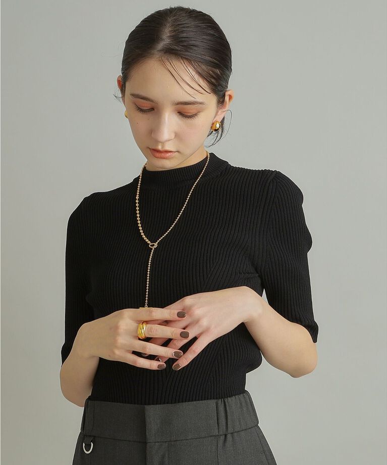 COCOSHNIK ONKITSCH「シルバー ホロウフープピアス ペアシェイプM GP」|ピアス|