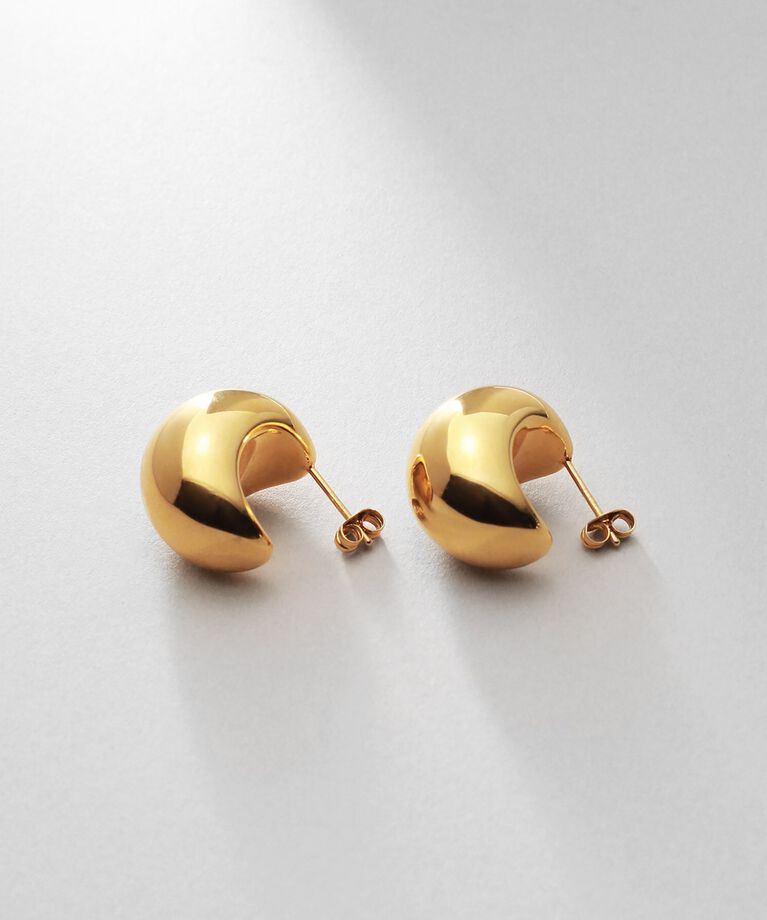 COCOSHNIK ONKITSCH「シルバー ホロウフープピアス ペアシェイプM GP」|ピアス|