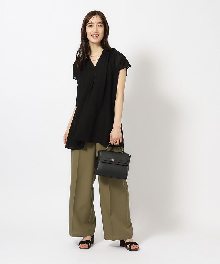 SHOO･LA･RUE「【無理せずキレイ】レーヨン麻スキッパーブラウス」|シャツ・ブラウス|
