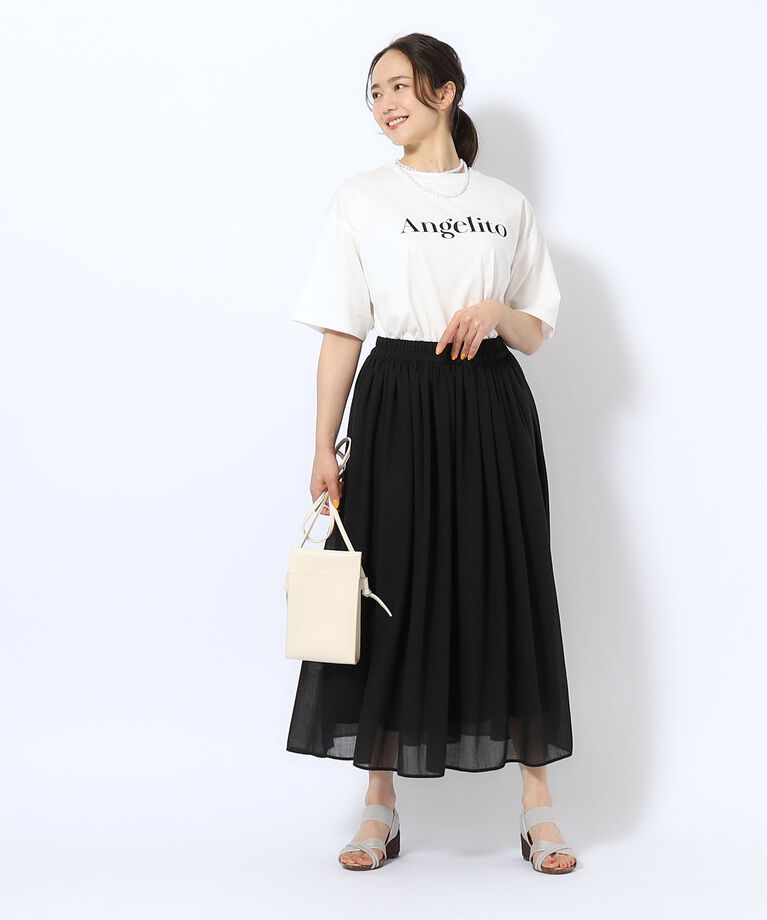 SHOO･LA･RUE「【歩くたび揺れる】上品な透け感カラーボイルスカート」|スカート|