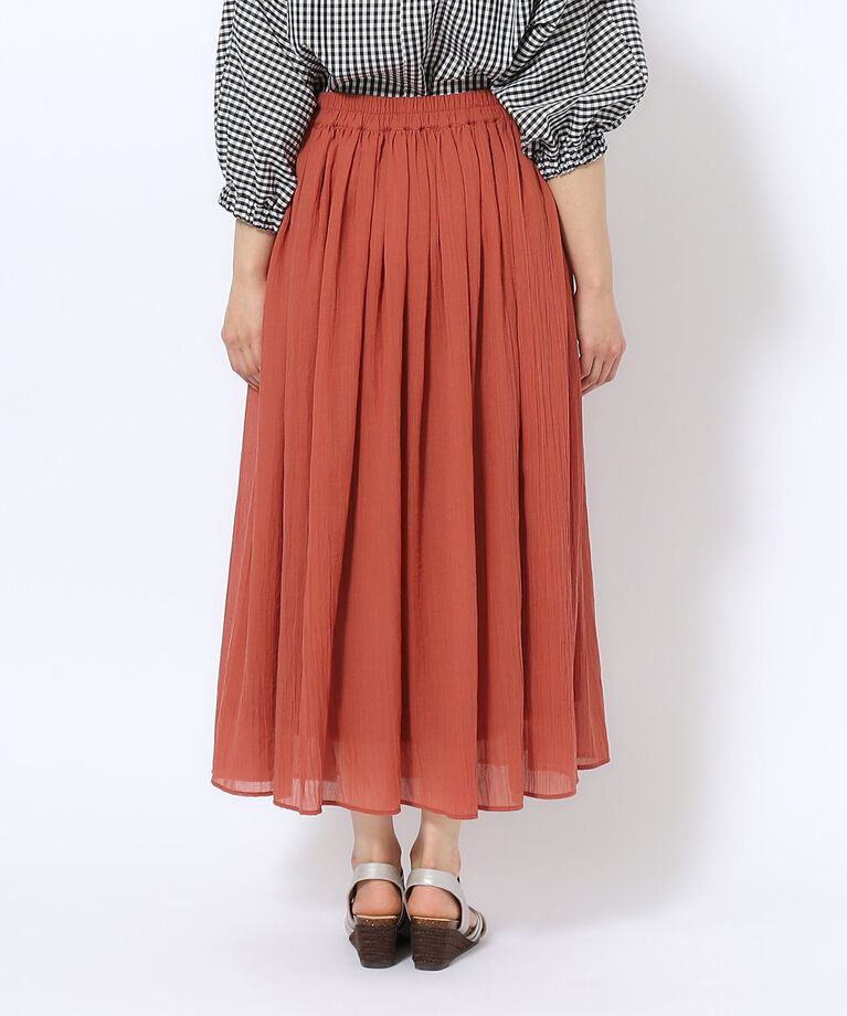 SHOO･LA･RUE「【歩くたび揺れる】上品な透け感カラーボイルスカート」|スカート|