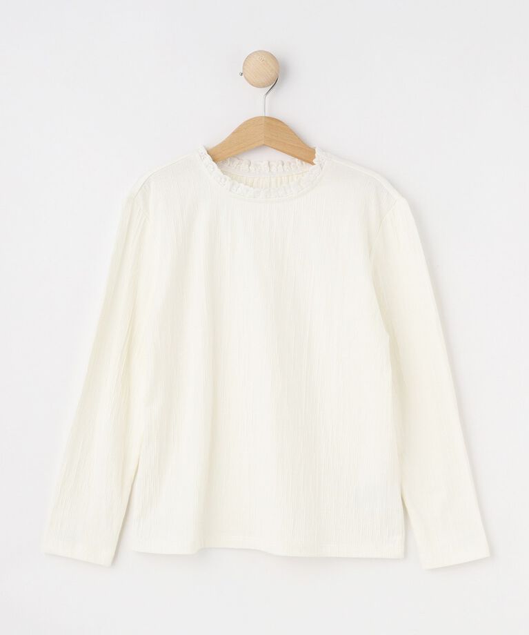 SHOO･LA･RUE「【100-140cm/プチセレ】フリルレースインナープルオーバー」|Tシャツ・カットソー|
