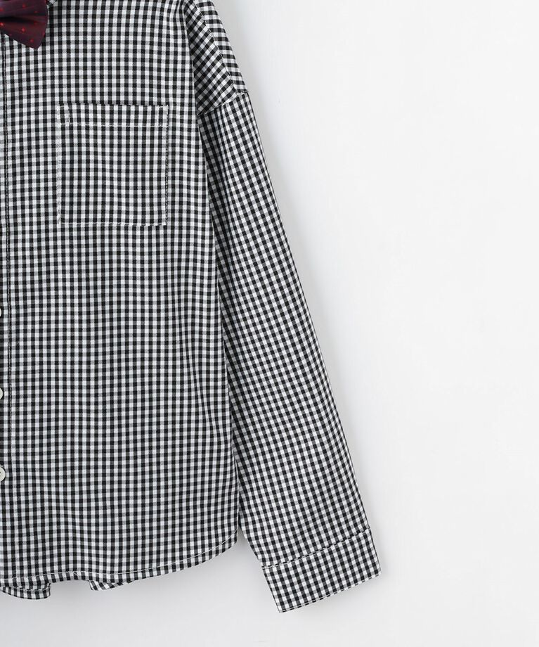SHOO･LA･RUE「【100-140cm/プチセレ】蝶ネクタイ付きシャツ」|シャツ・ブラウス|