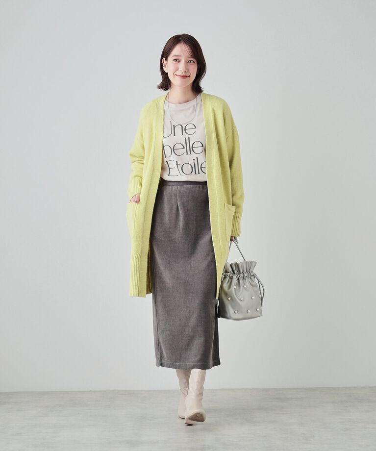 SHOO･LA･RUE「【S-LL】Iラインですっきり見え ふわふわトッパーカーディガン」|カーディガン|