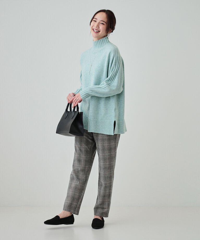 SHOO･LA･RUE「【S-LL/体型カバー】上品さを兼ね備えた ふわふわゆるハイネックニット」|ニット・セーター|