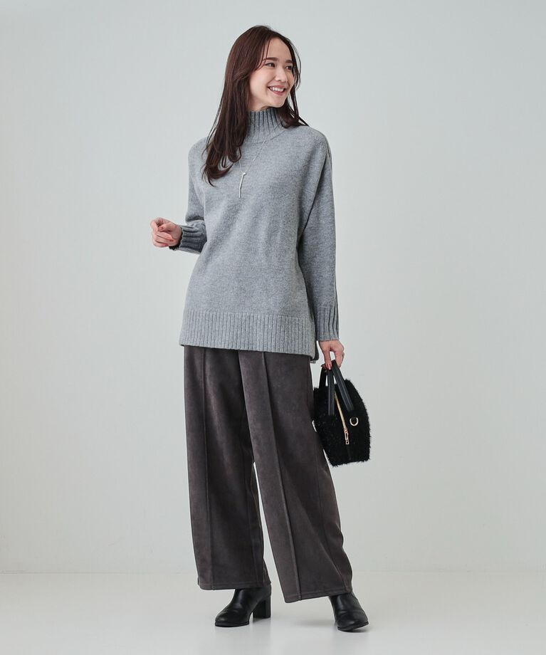 SHOO･LA･RUE「【S-LL/体型カバー】上品さを兼ね備えた ふわふわゆるハイネックニット」|ニット・セーター|