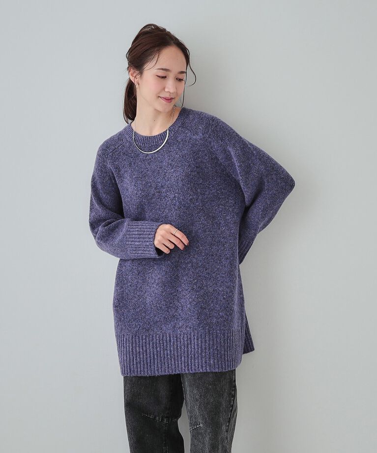 SHOO･LA･RUE「【S-LL/体型カバー】ふんわりあたたかい ニットチュニック」|ニット・セーター|