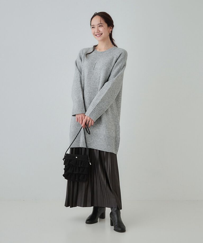 SHOO･LA･RUE「【S-LL/体型カバー】ふんわりあたたかい ニットチュニック」|ニット・セーター|