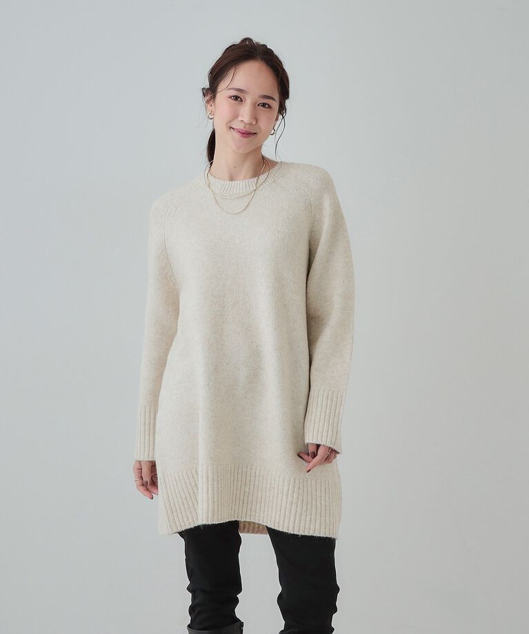 SHOO･LA･RUE「【S-LL/体型カバー】ふんわりあたたかい ニットチュニック」|ニット・セーター|
