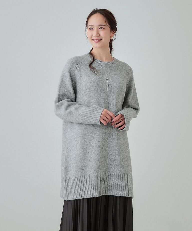 SHOO･LA･RUE「【S-LL/体型カバー】ふんわりあたたかい ニットチュニック」|ニット・セーター|