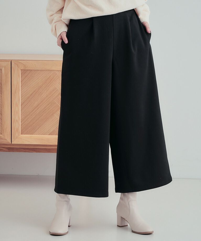 SHOO･LA･RUE「【S-LL】あったか裏起毛クロップドワイドパンツ」|その他|