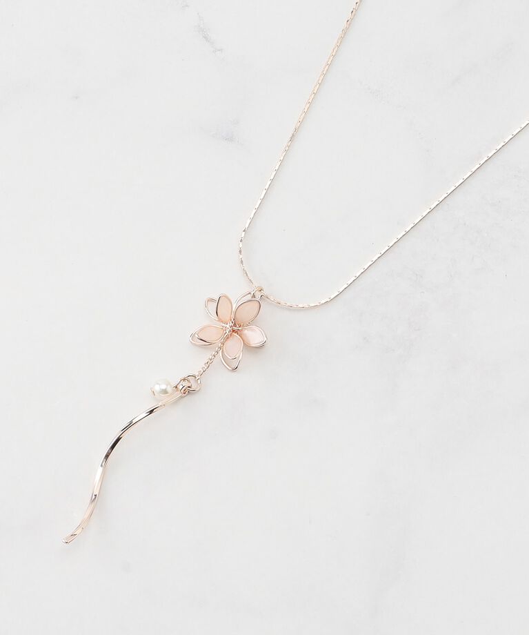 SHOO･LA･RUE「フラワーモチーフY字ネックレス」|ネックレス|