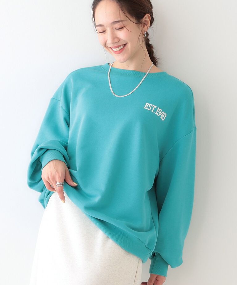 SHOO･LA･RUE「オーバーサイズで抜け感をプラス バックプリントスウェット」|パーカー|ブルー(092)