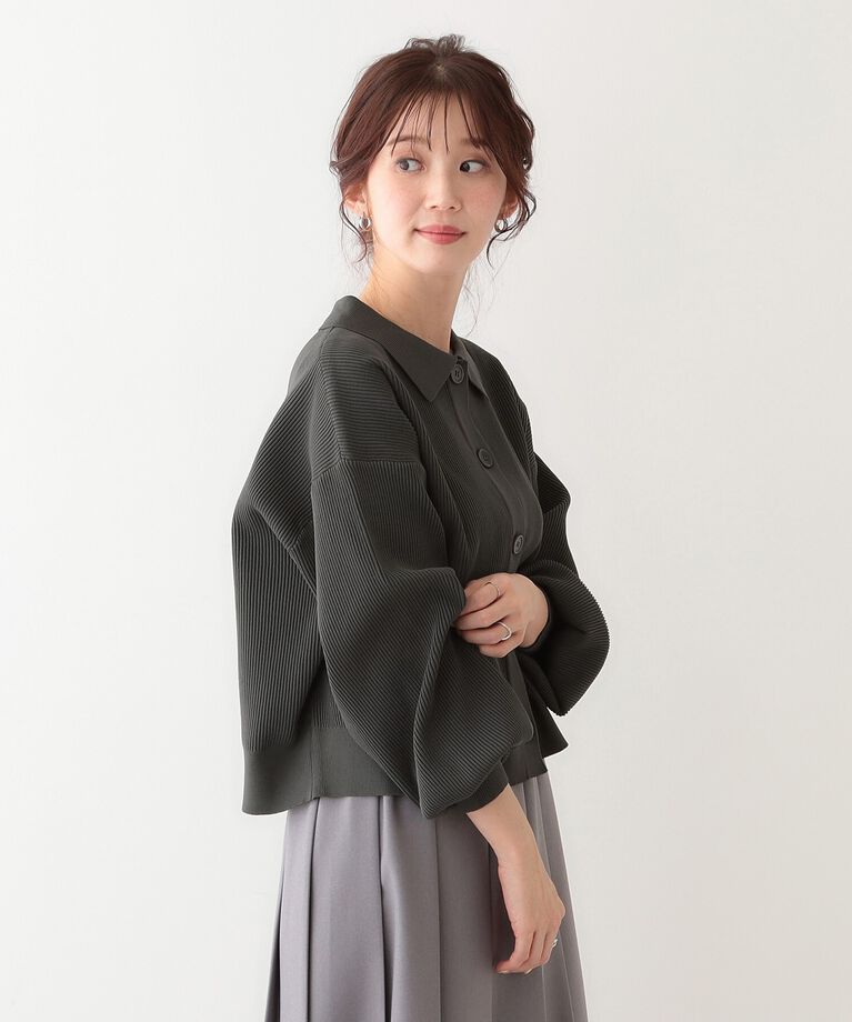 SHOO･LA･RUE「着こなしいろいろ 襟付きスポンディッシュニットカーディガン」|カーディガン|