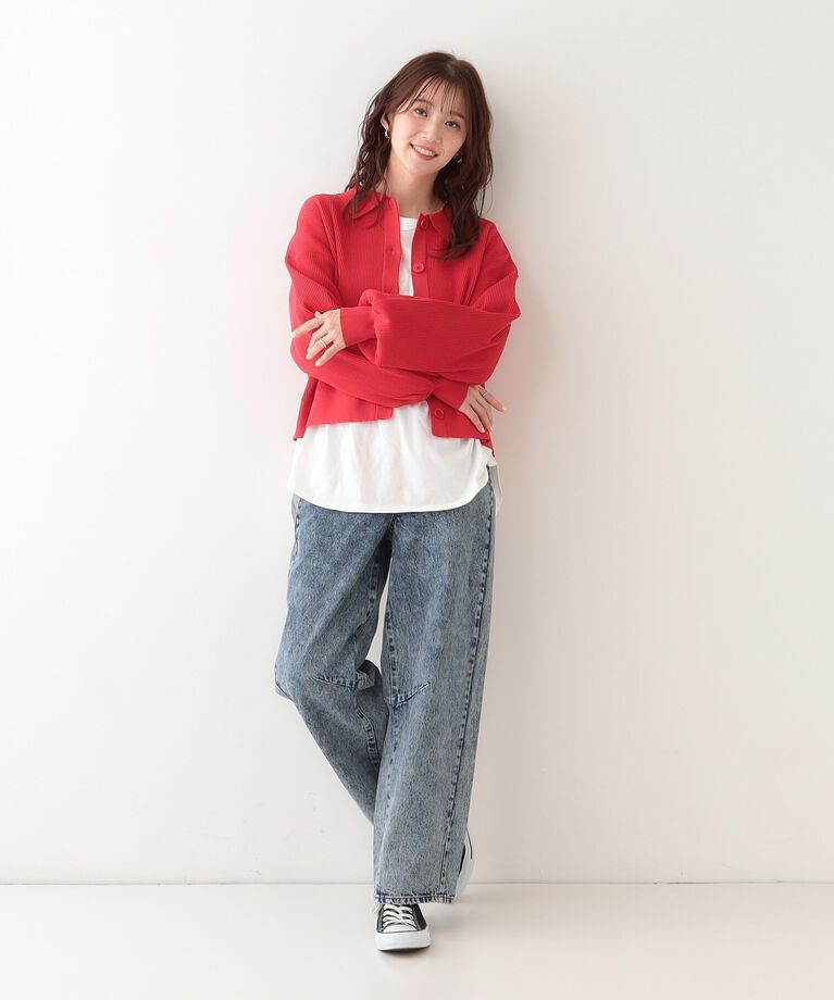 SHOO･LA･RUE「着こなしいろいろ 襟付きスポンディッシュニットカーディガン」|カーディガン|