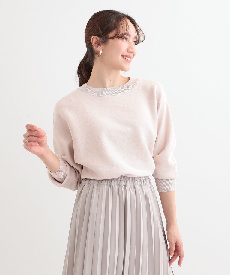 SHOO･LA･RUE「【S-LL】さりげないキラッと感。ラメドルマンニット」|ニット・セーター|